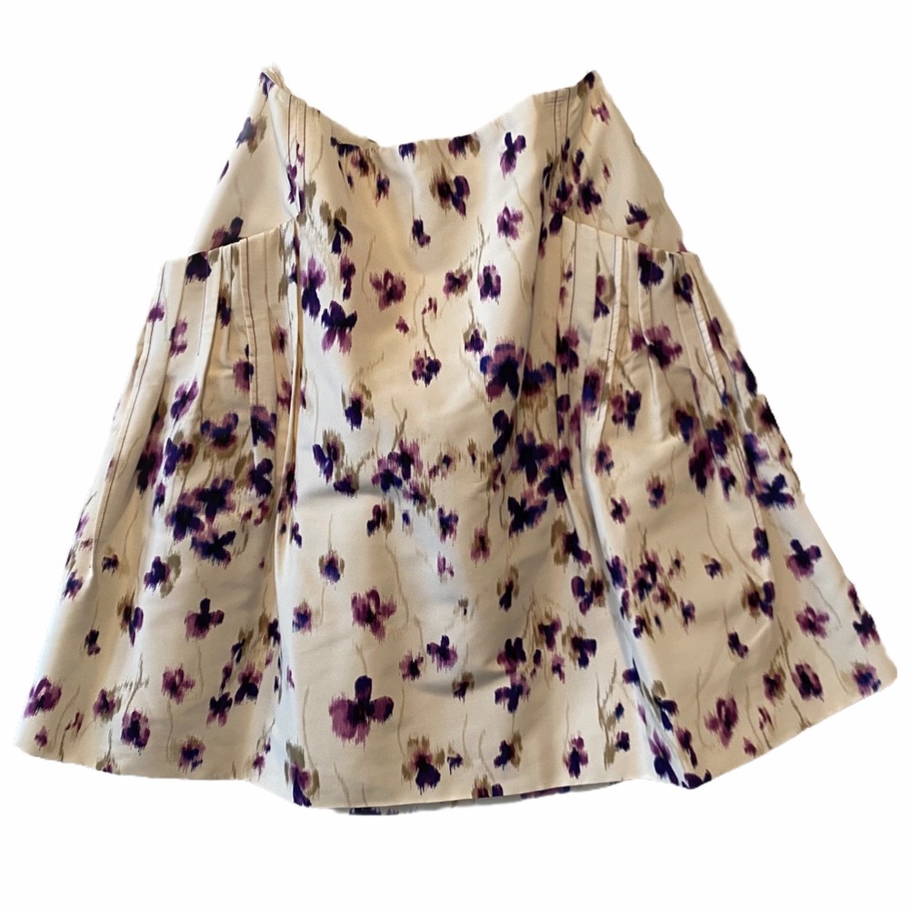 Carolina Herrera  Floral printed tulip  silk Skir